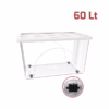 cutie plastic transparent cu capac si roti
