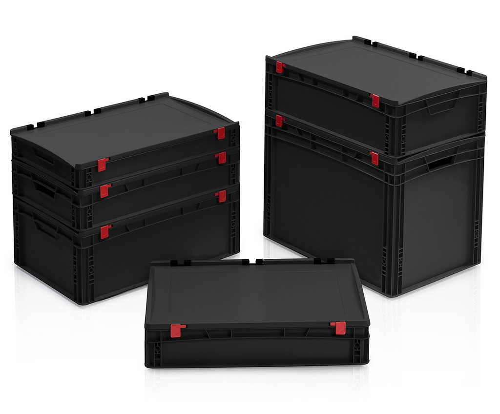 EURO ESD LID euro container esd cu capac, balamale si sistem de blocare